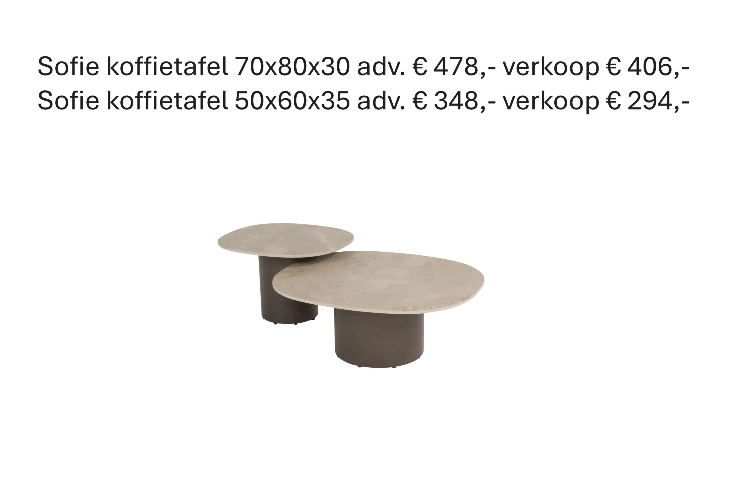 17123 17134 17124 17135 Sofie Coffee Tables Ceramic 50x60x35cm And 70x80x30cm With Frame Terre 01