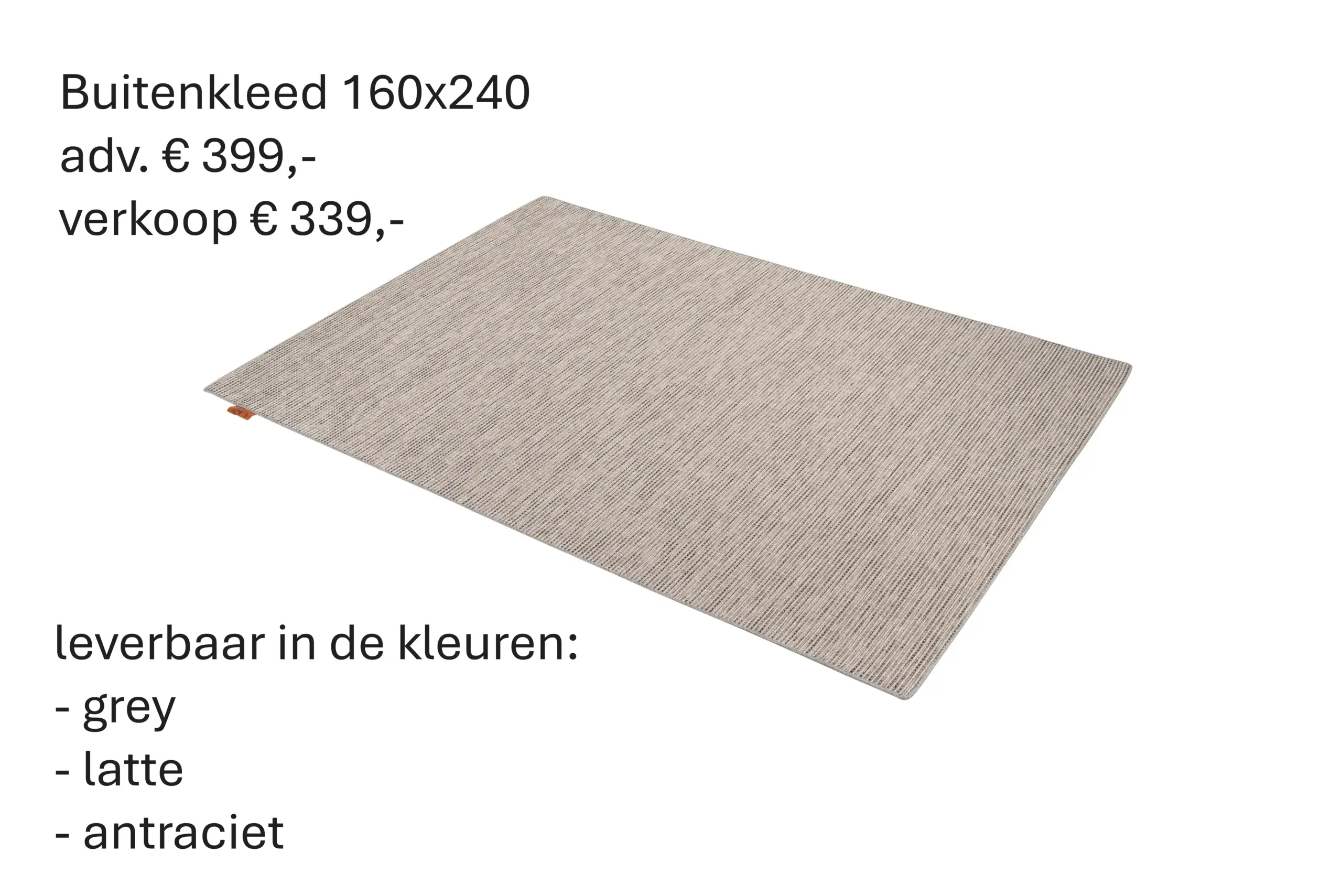 214246 Outdoor Rug Slate Rectangle 160x240cm