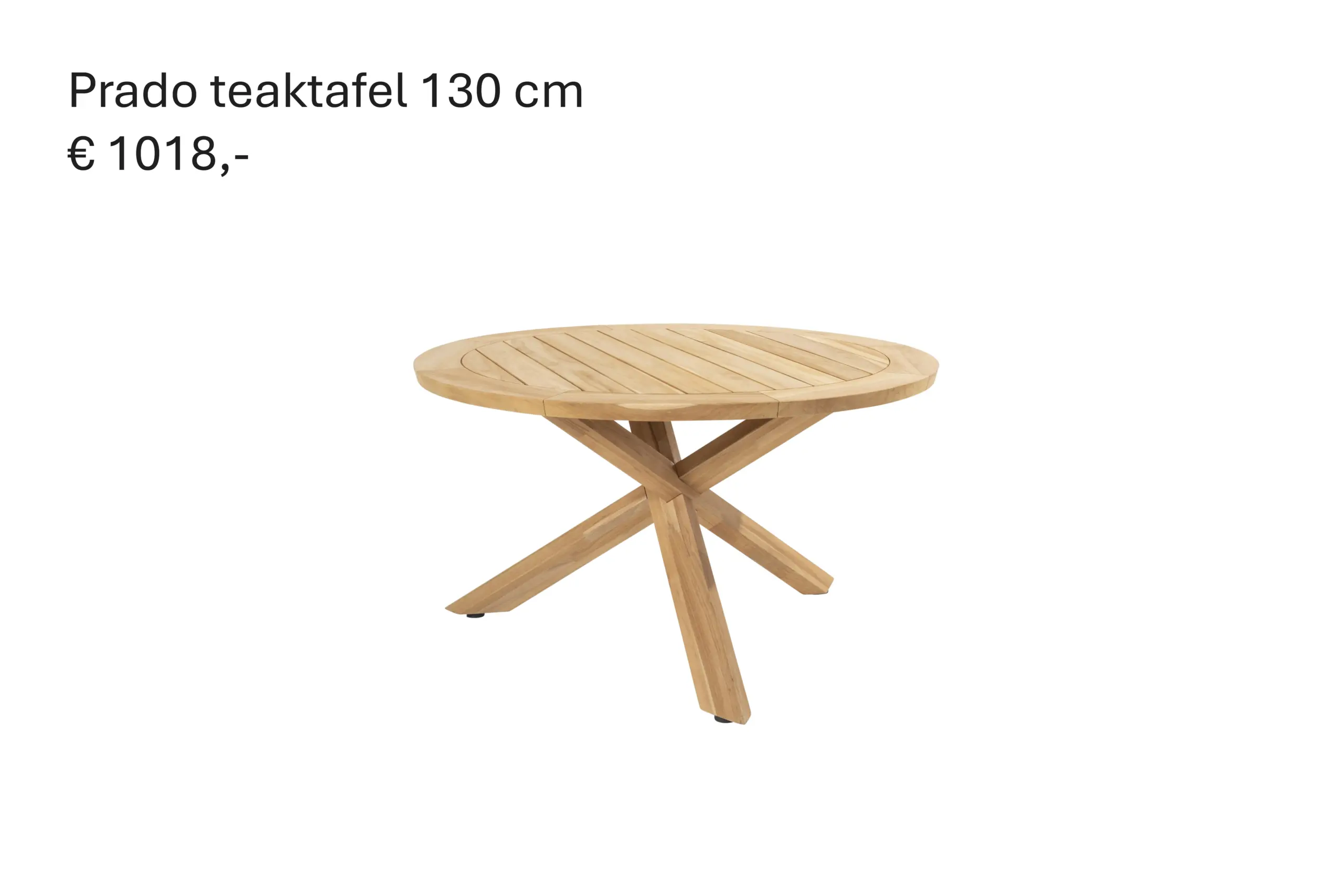 91417 91499 Prado Dining Table 130cm Teak Top With Teak Legs 01