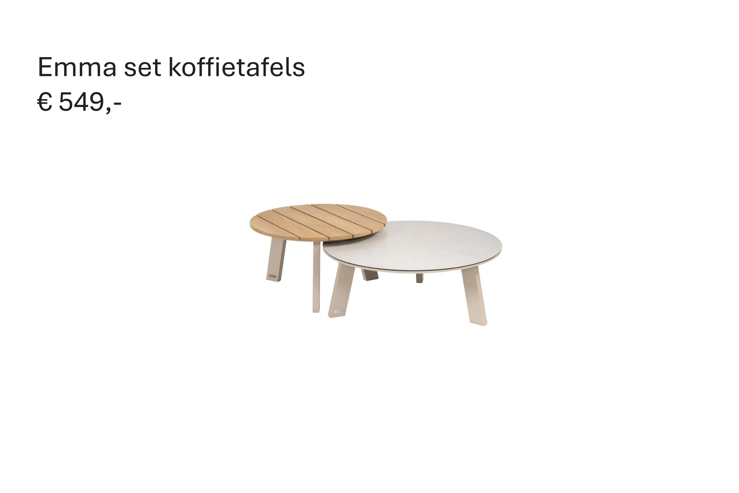 91508 Emma Set Of 2 Coffeetables Teak And Ceramic Latte 01