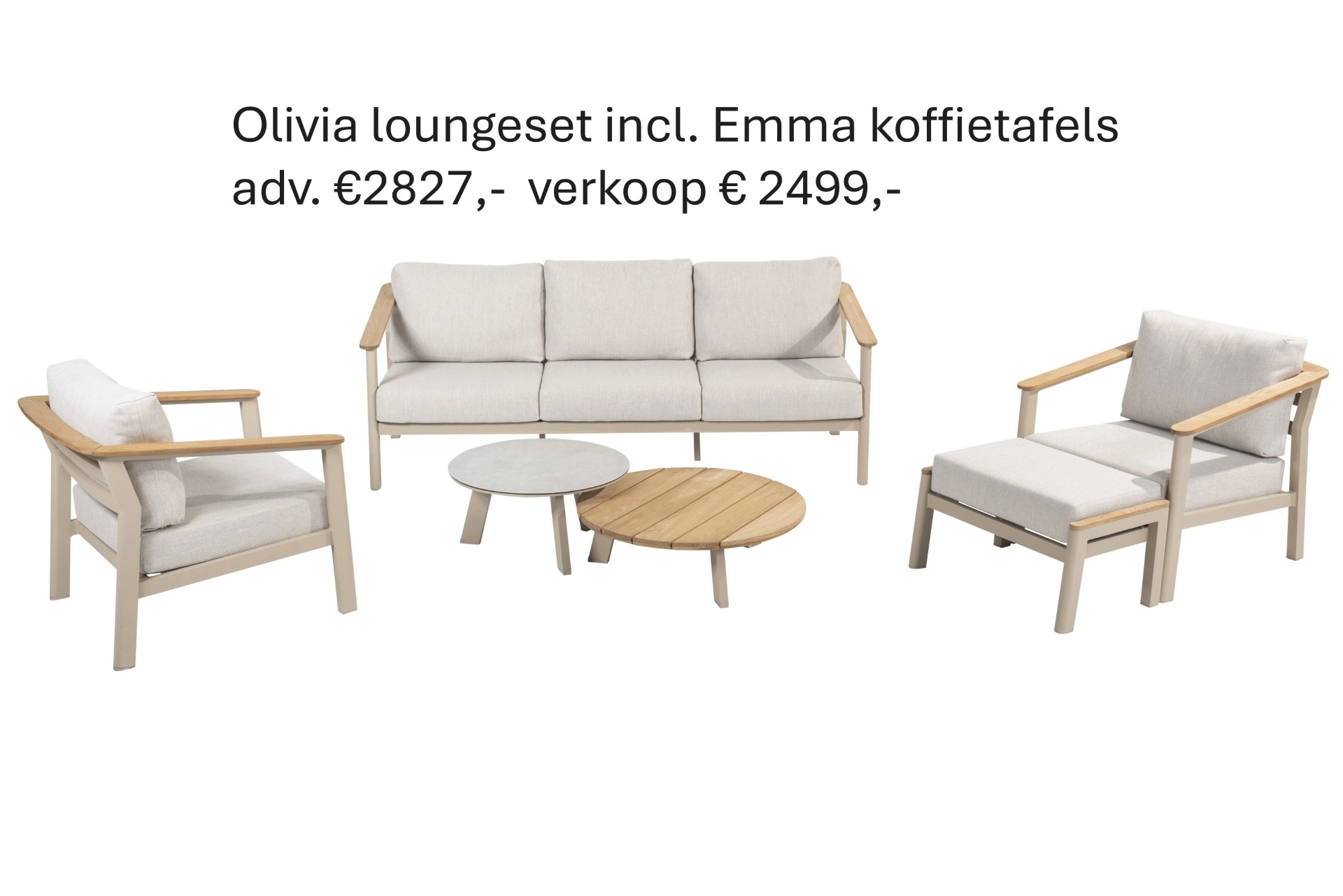 Olivia Loungeset Incl. Emma Koffietafels