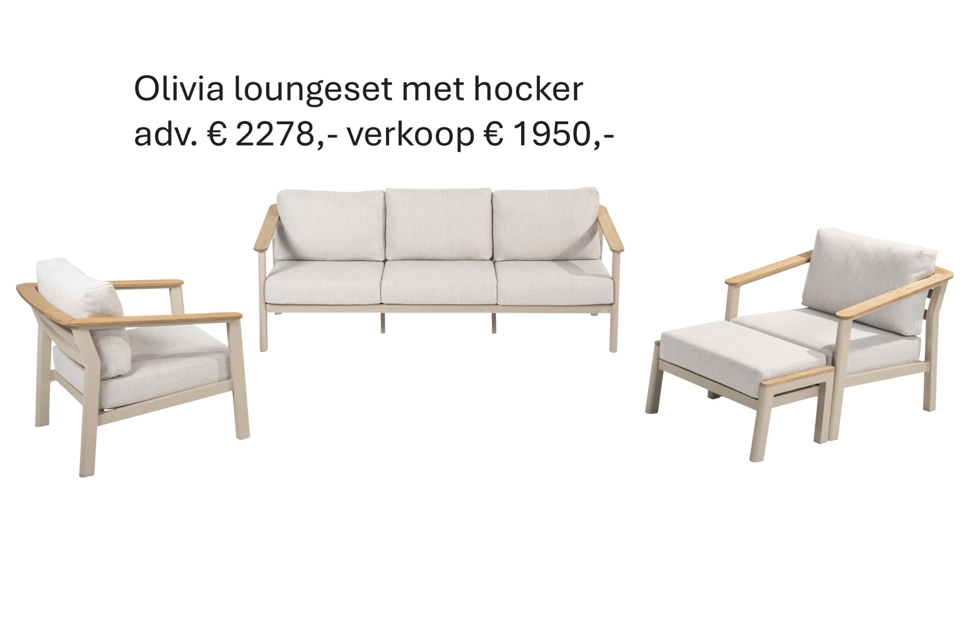 Olivia Loungeset Met Hocker