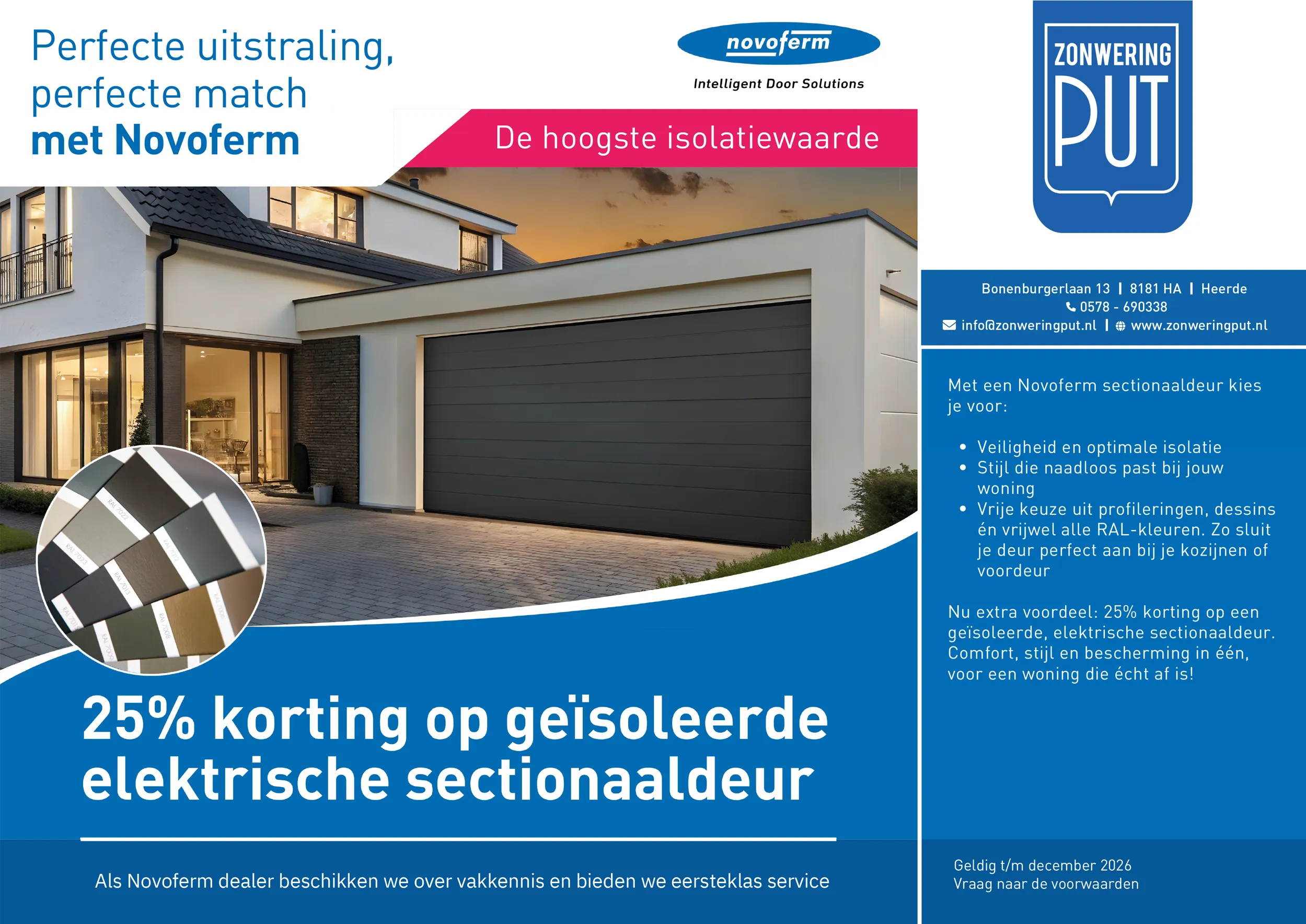Korting Elektrische Sectionaaldeur